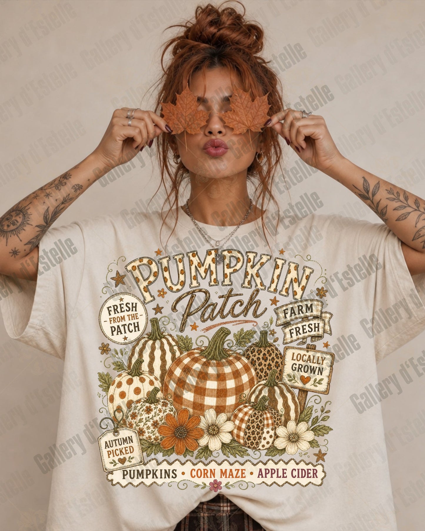 Boho Pumpkin Patch PNG, Coquette Floral Autumn Graphic, Cozy Fall Shirt Design