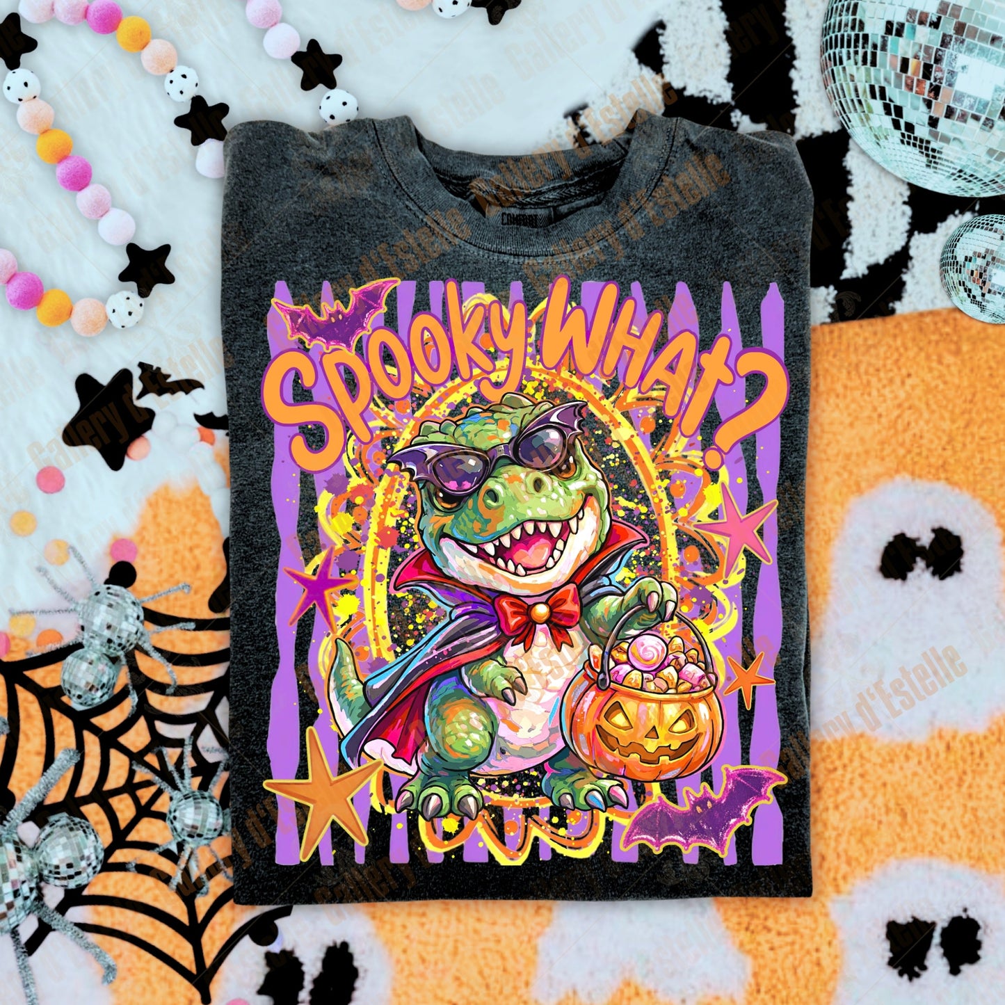 Spooky What Dino Butt PNG, Preppy Dinosaur Graphic, Funny Halloween Shirt Design