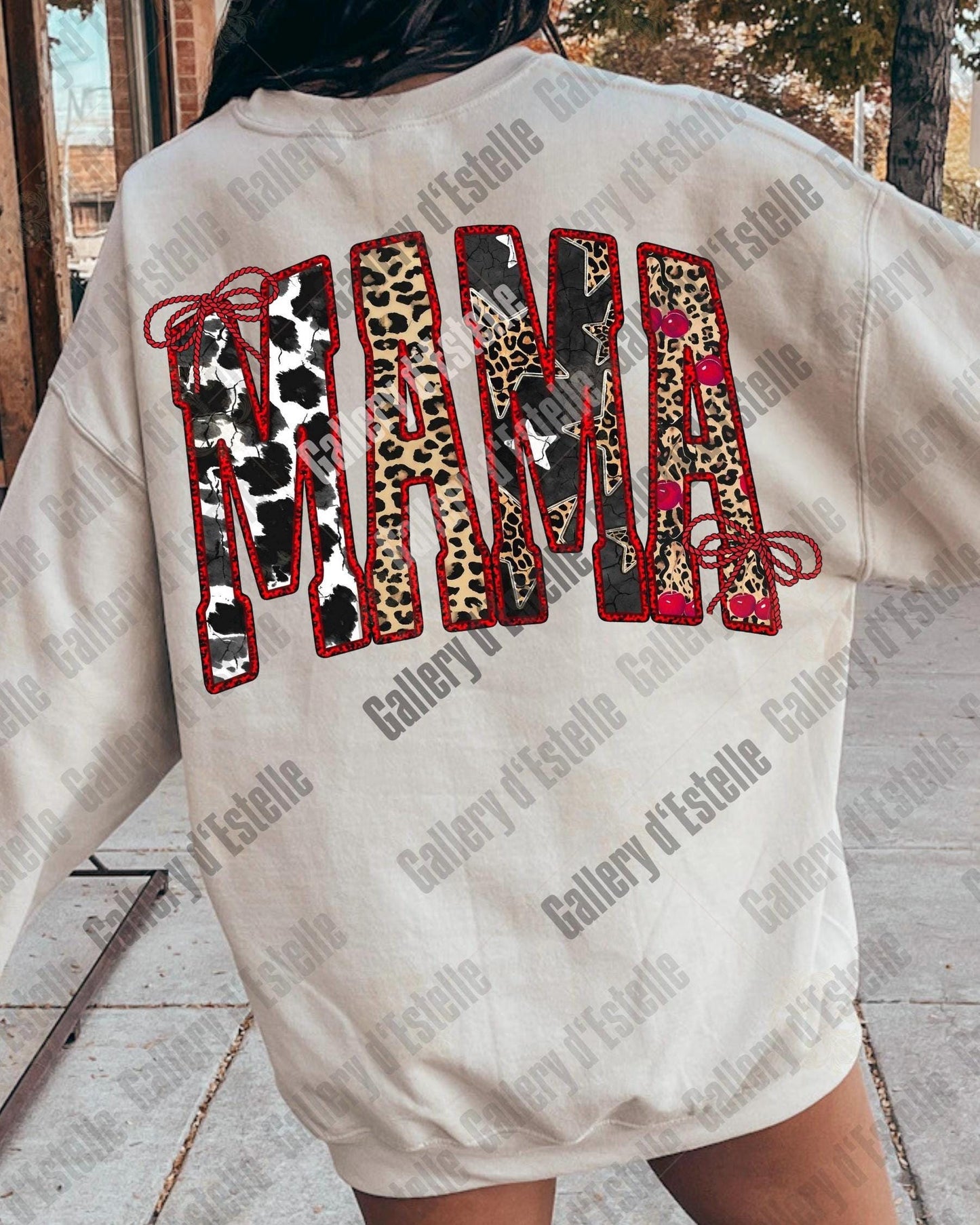 Edgy Western Mama PNG, Retro Leopard Cowgirl Graphic, Yallternative Country Mom Shirt Design