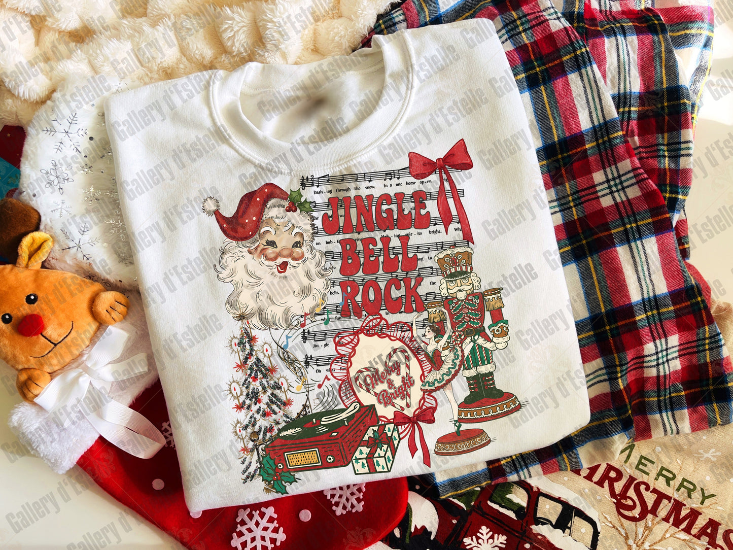 Retro Santa Collage PNG, Vintage Coquette Christmas Graphic, Whimsical Holiday Shirt Design, Trendy Festive Christmas Art