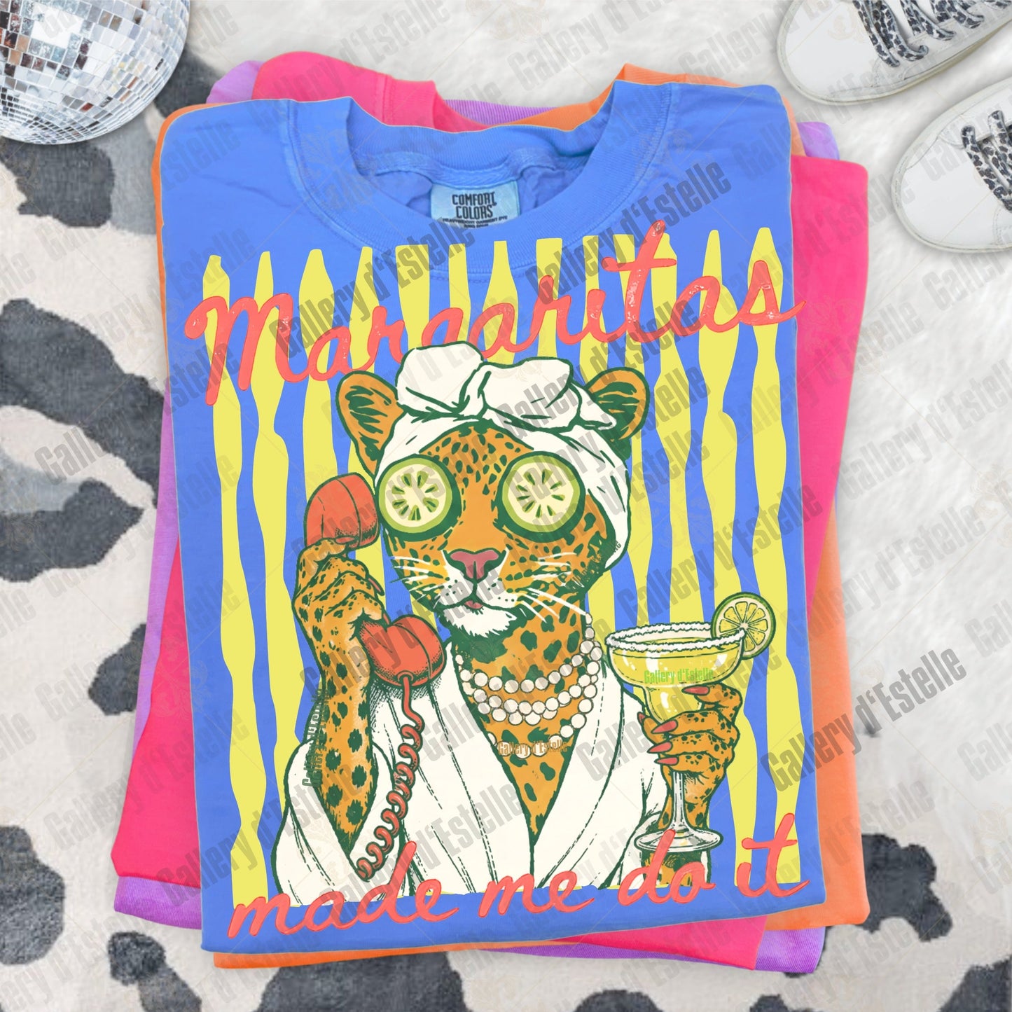 Margaritas Made Me Do It PNG, Retro Coastal Leopard Graphic, Funny Summer Boutique Shirt Design