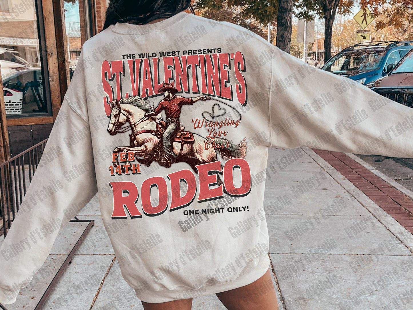 St. Valentines Wild West Rodeo PNG, Vintage Western Cowboy Graphic, Trendy Country Shirt Design