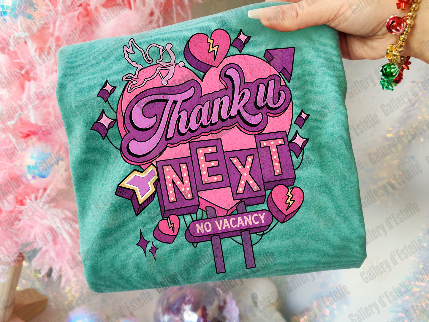 Retro Thank U Next PNG, Funny Anti Valentine Motel Sign Graphic, Pink Coquette Breakup Art, Sassy Love Shirt Design