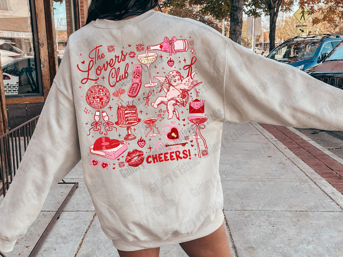 Coquette Lovers Club PNG, Retro Love Collage Graphic, Preppy Pink Cupid Art, Trendy Valentine Shirt Design