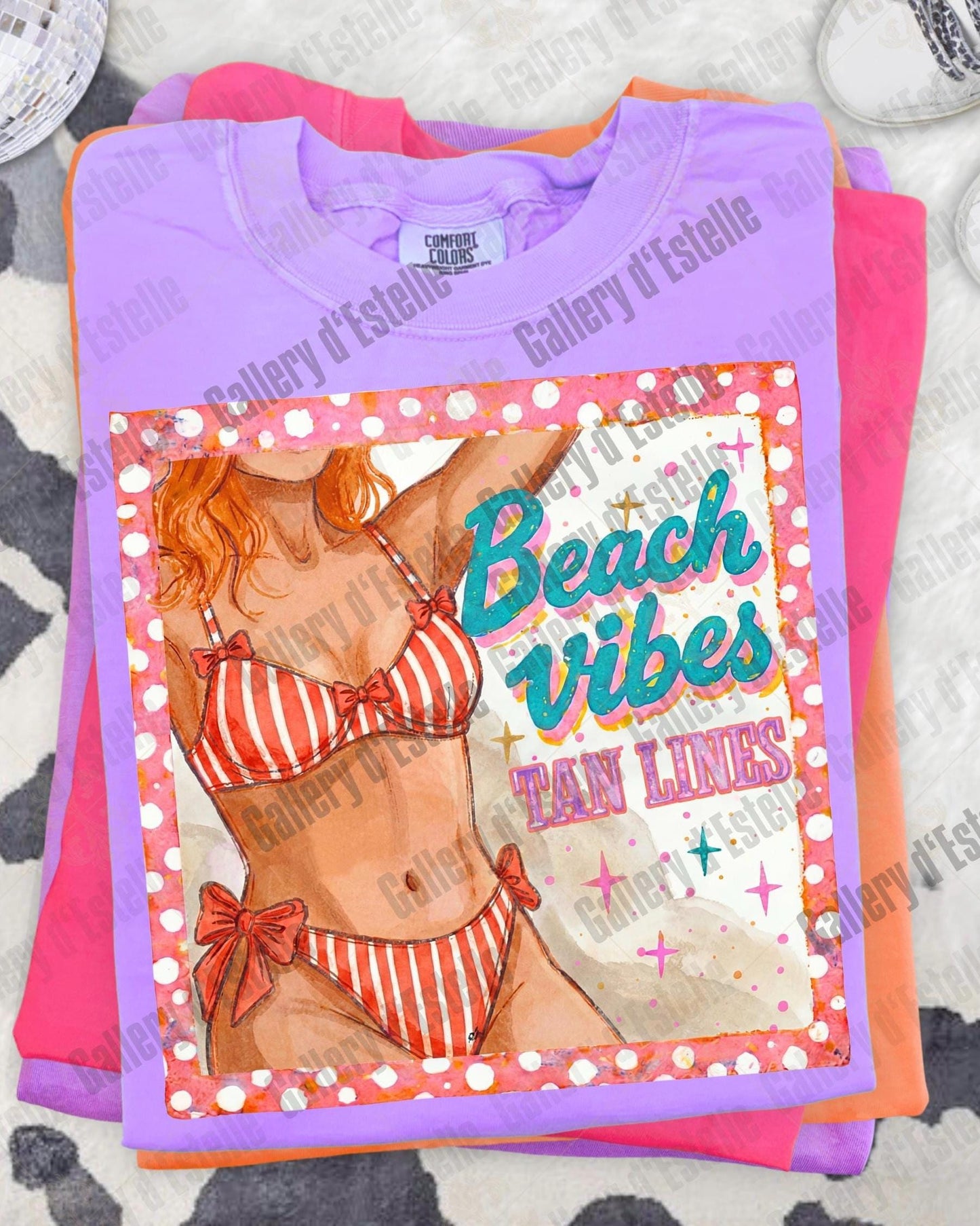 Beach Vibes Tan Lines PNG, Retro Coastal Girl Graphic, Trendy Summer Vacation Shirt Design