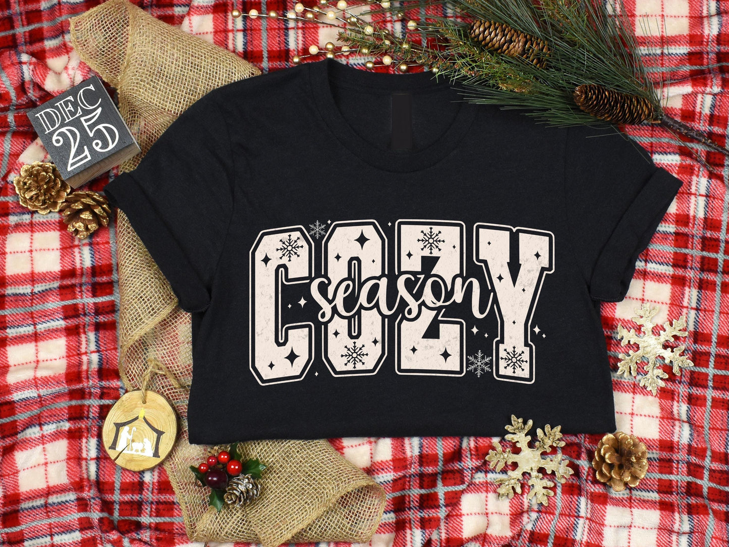 Cozy Season PNG Bundle, Retro Holiday Winter Design, Festive Clipart for Trendy Christmas Shirts DIY Crafts & Thoughtful Gifts