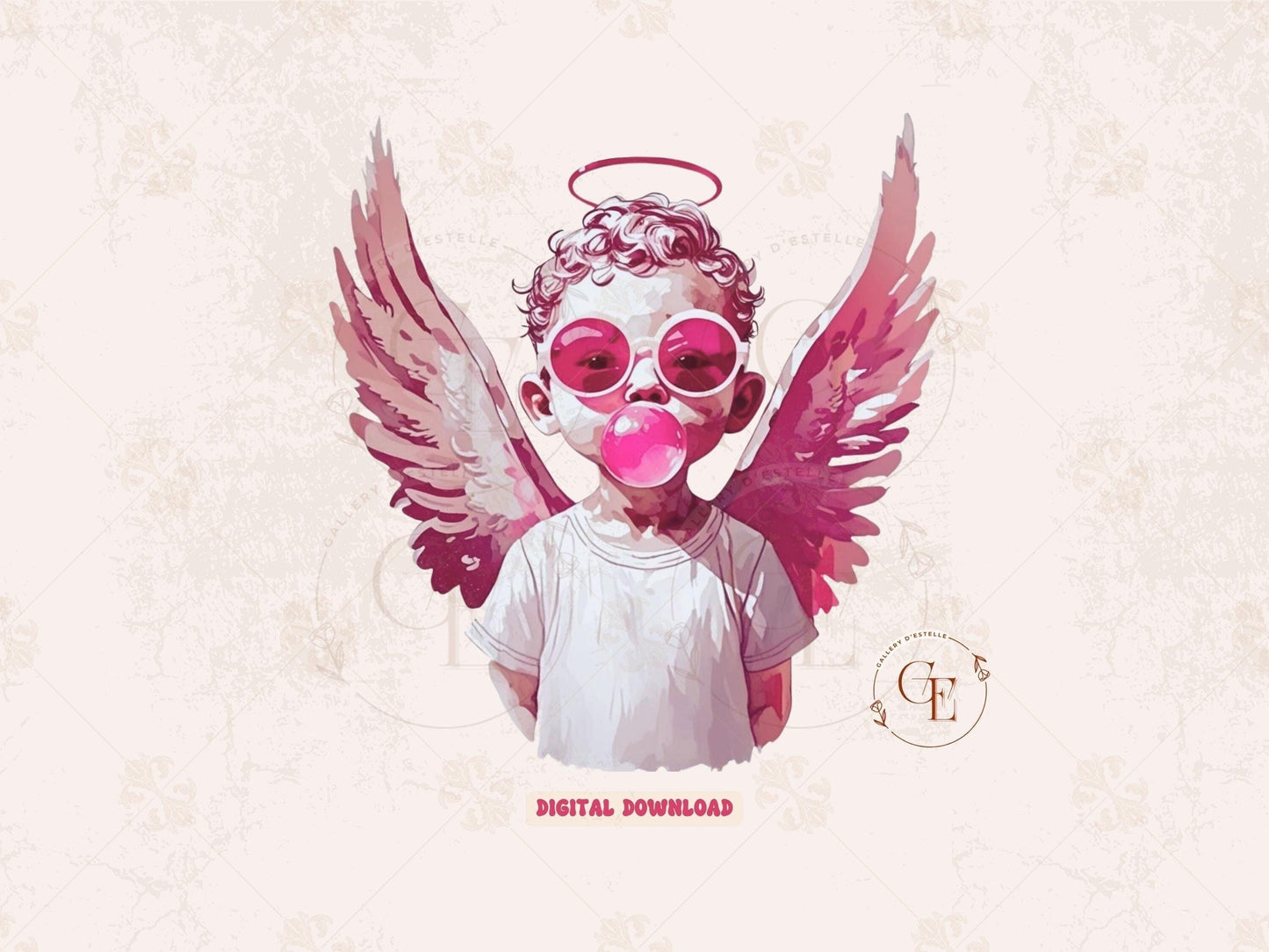 Cool Cupid Blowing Bubble Gum PNG, Fun Retro Pink Cupid Graphic, Trendy Valentine's Shirt Design