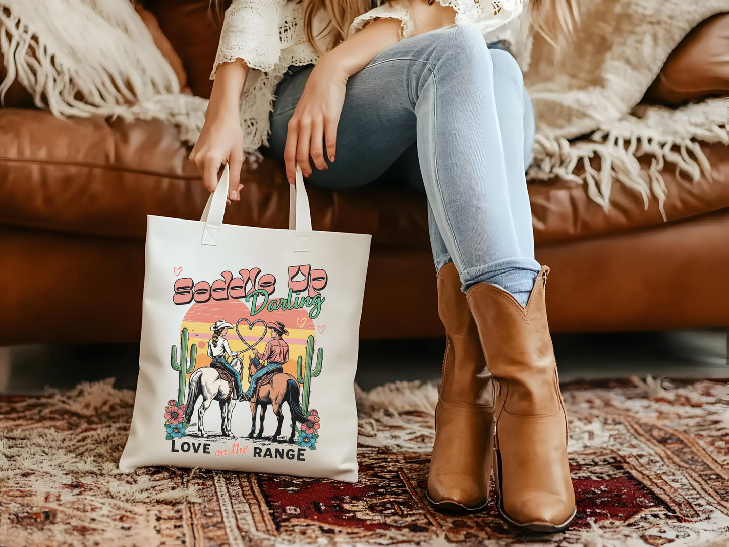 Saddle Up Darling PNG, Retro Cowboy & Cowgirl Love on the Range Western Graphic, Romantic Country Life Shirt Design