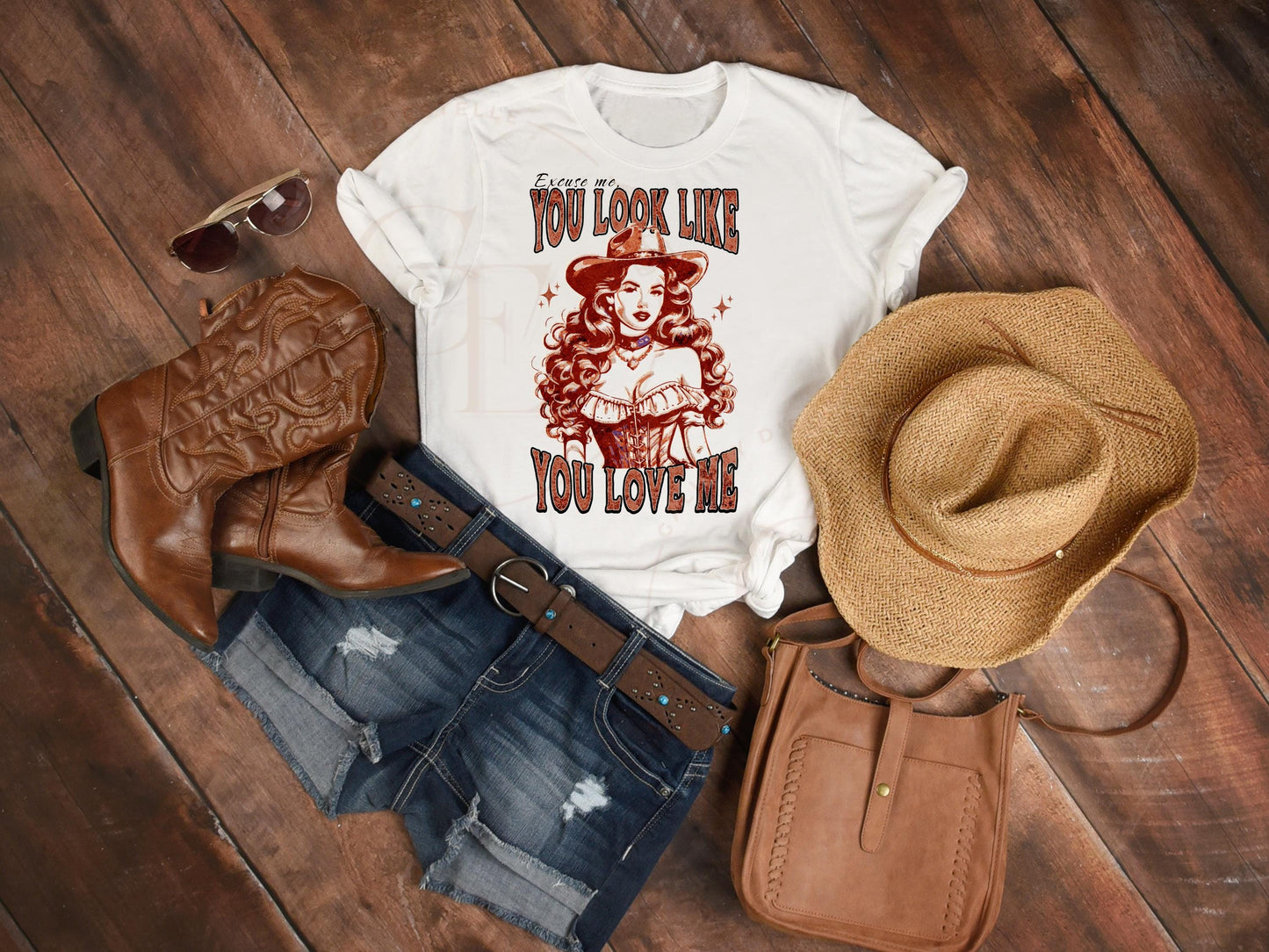 You look Like you Love Me Western PNG, Rustic Wild West Cowgirl Graphic, Trendy Valentines Country Shirt Design