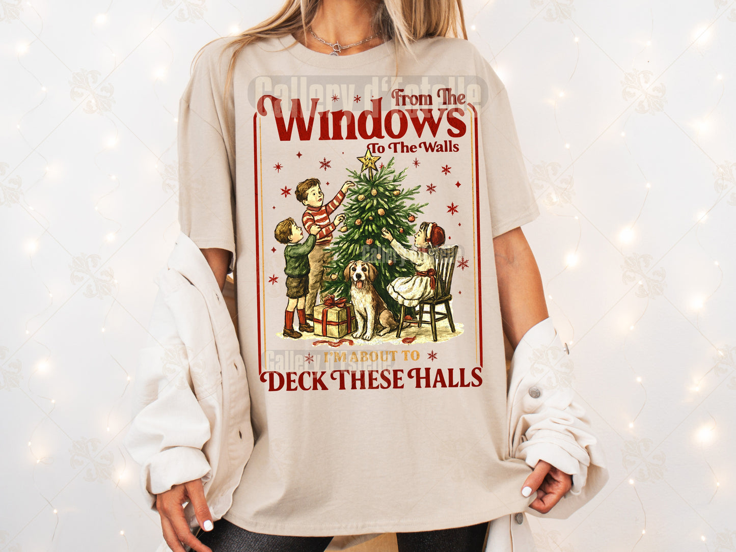 Funny Retro Christmas PNG, From the Windows to the Walls Graphic, Vintage Coquette Holiday Design, Nostalgic Festive Shirt Sublimation
