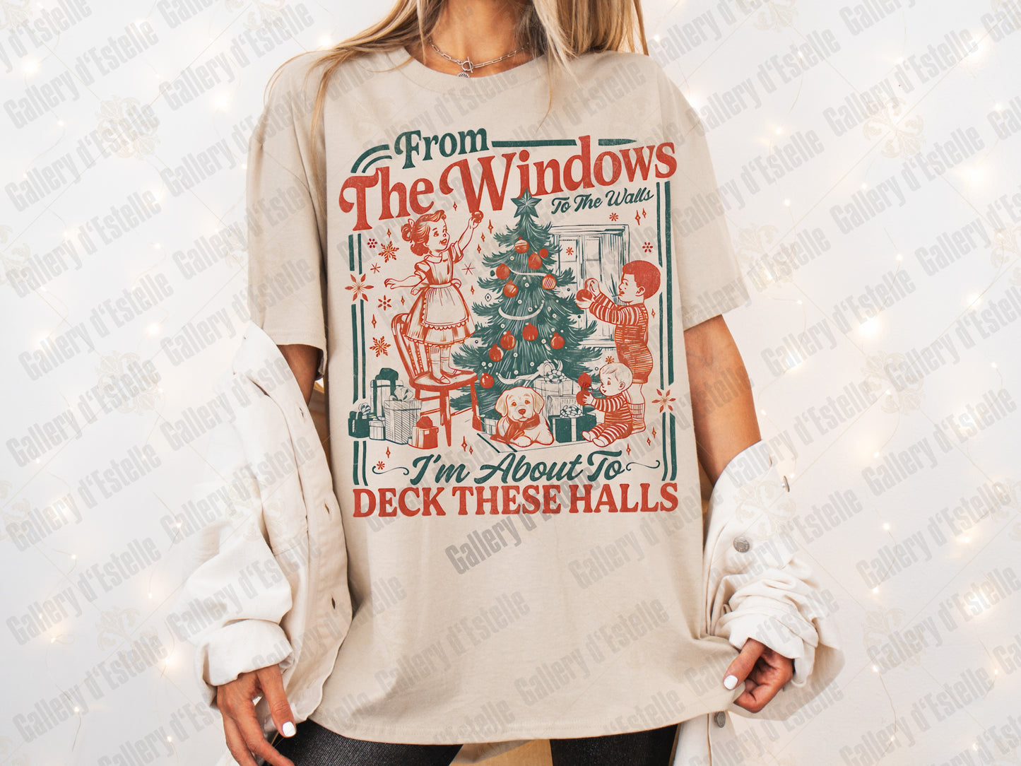 Funny Vintage Christmas PNG, From the Windows to the Walls Graphic, Retro Holiday Kids Design, Nostalgic Festive Shirt Sublimation