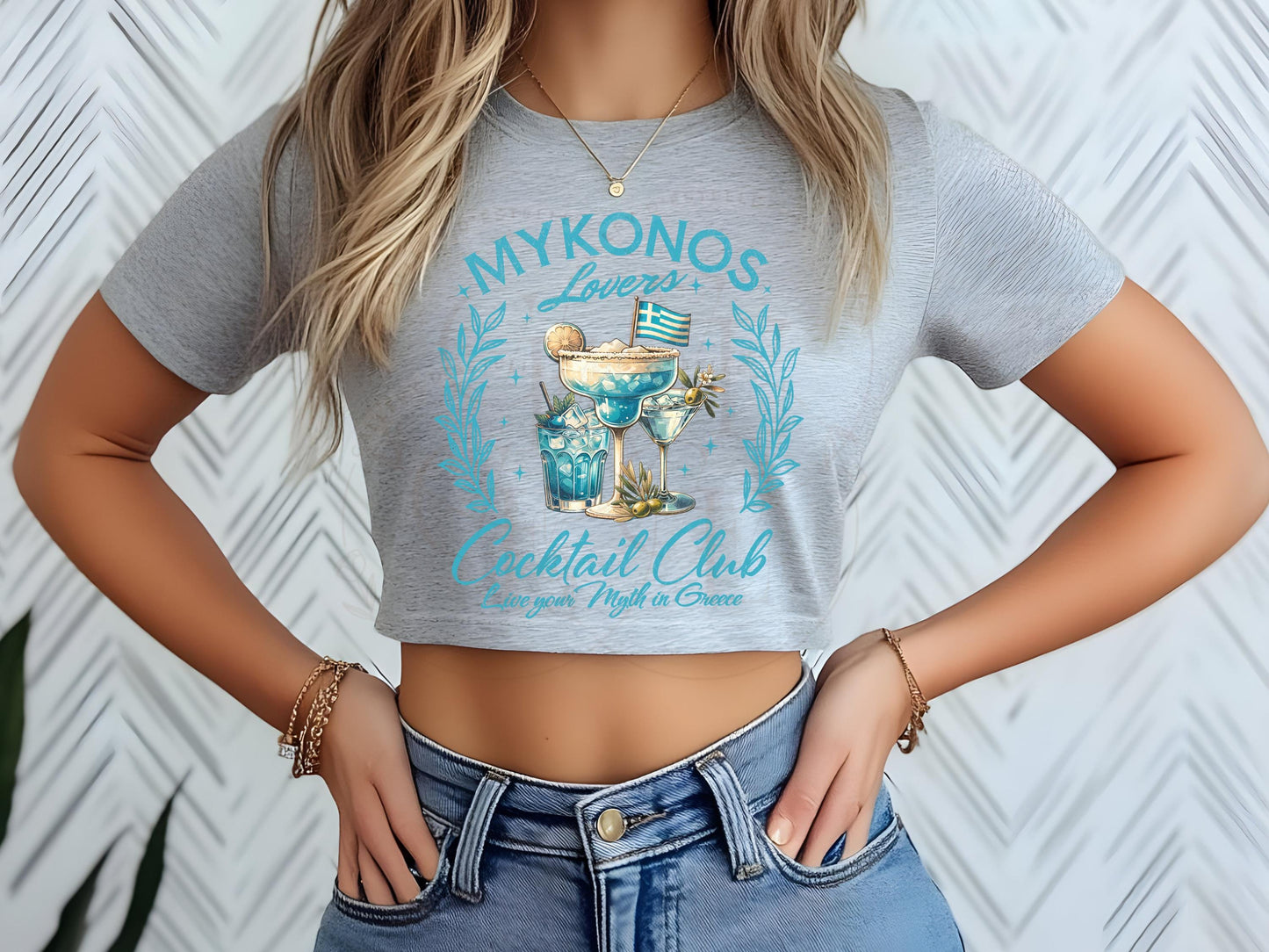 Coquette Mykonos Cocktail Club PNG, Retro Summer Drink Graphic, Trendy Coastal Girl Beach Trip Shirt Design