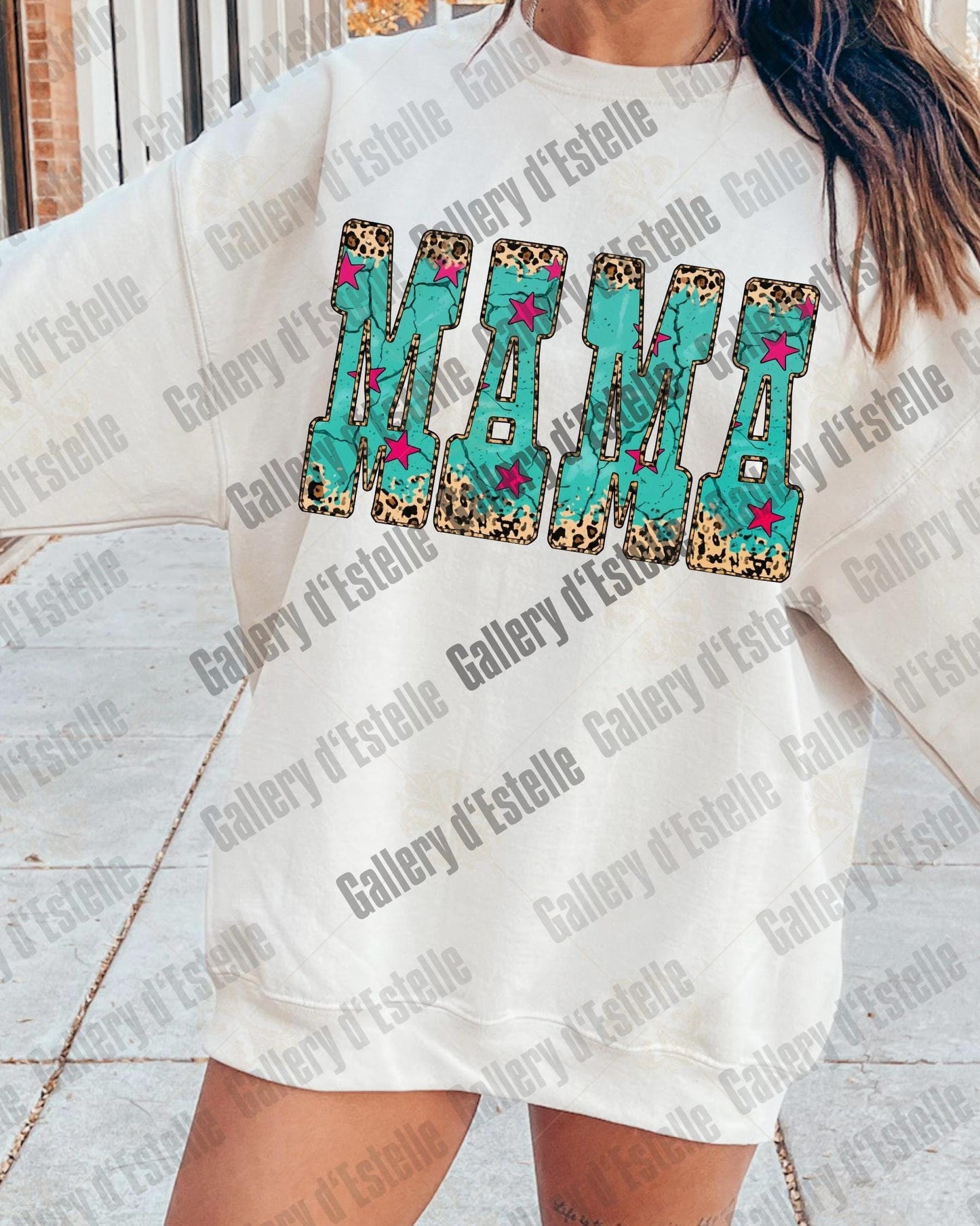 Western Mama PNG, Retro Leopard Cowgirl Graphic, Trendy Country Mom Shirt Design