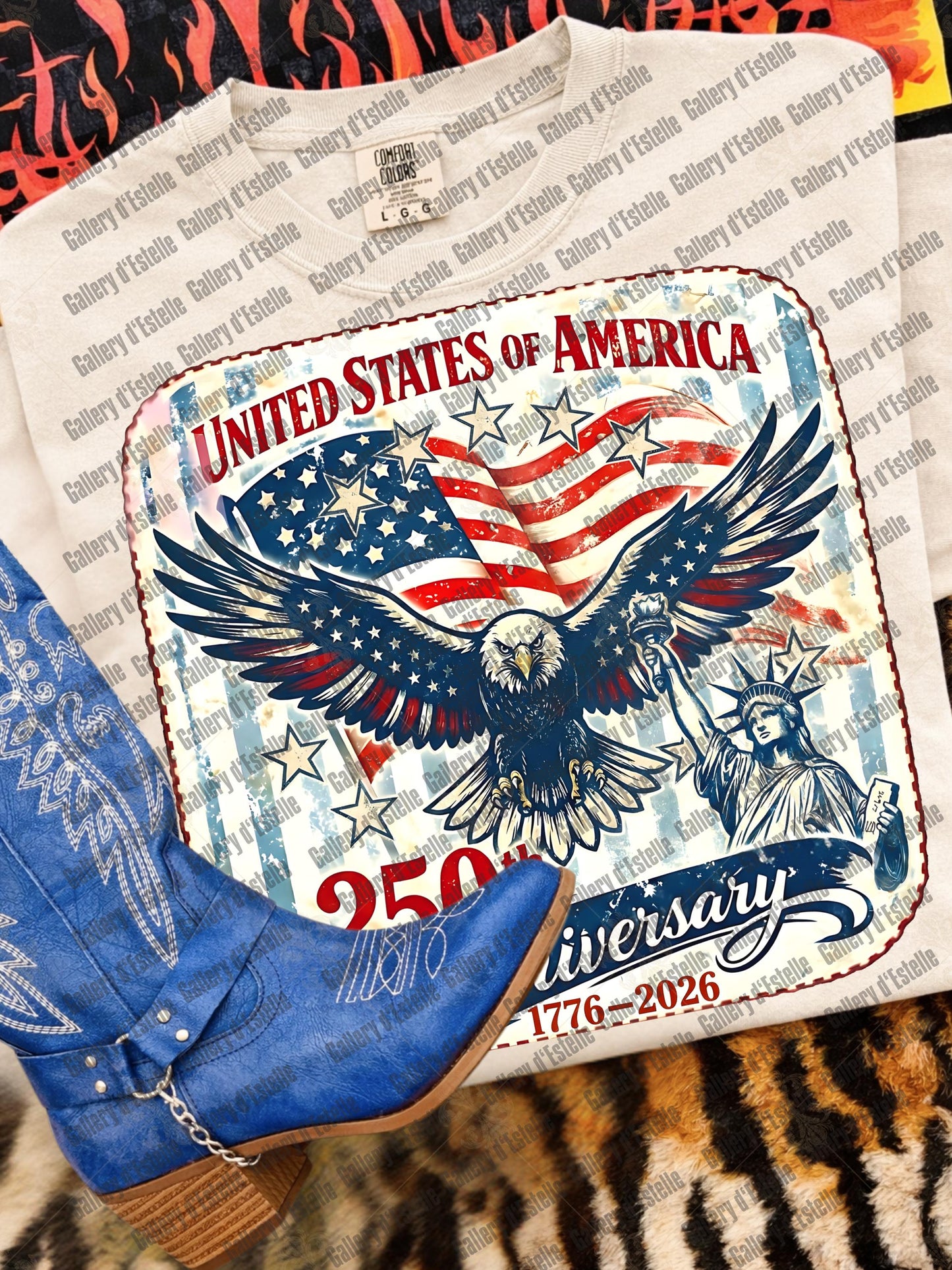 USA 250 Eagle PNG, Retro Patriotic America Graphic, Trendy 4th of July Shirt Design