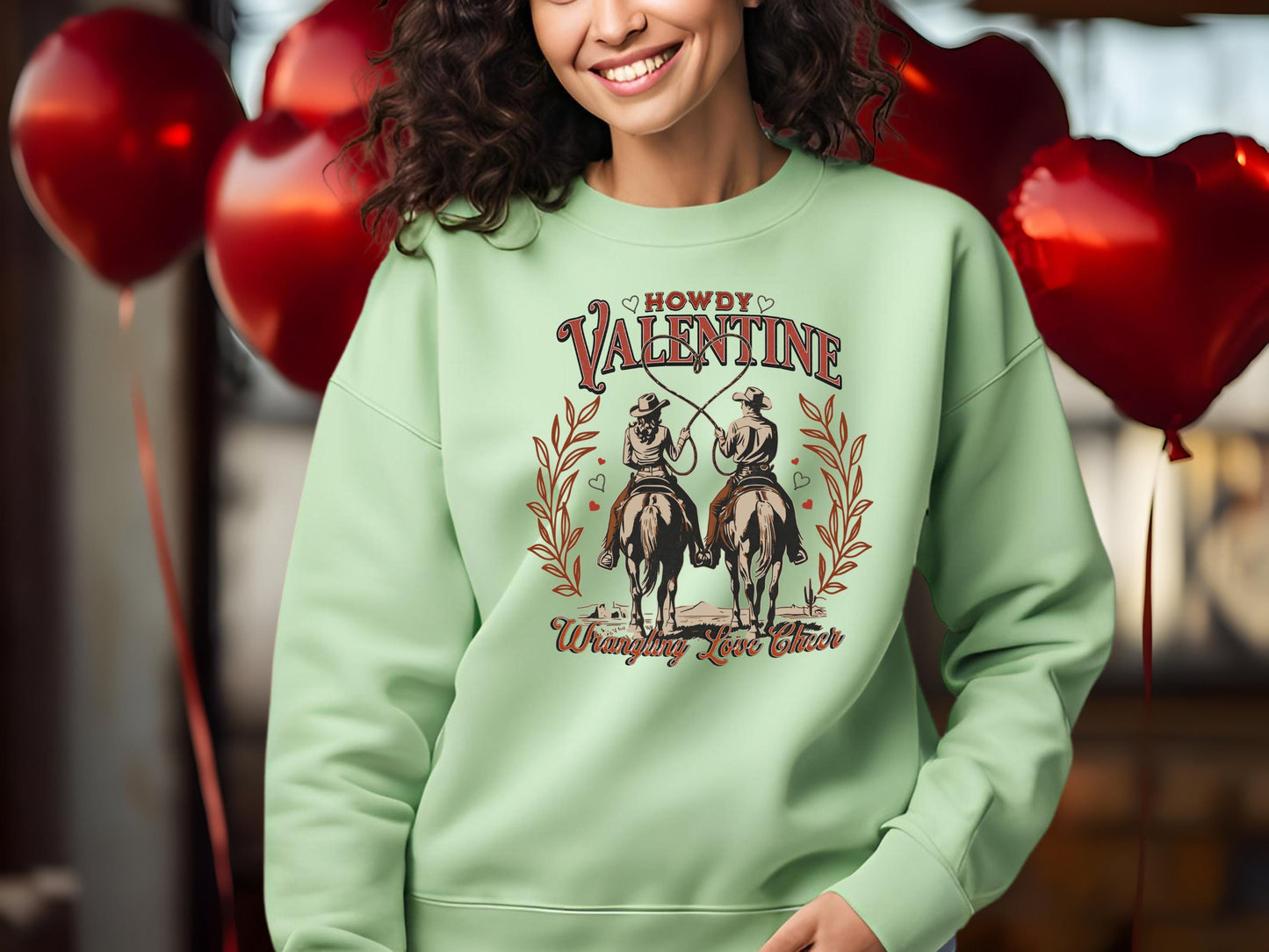 Howdy Valentine PNG, Vintage Western Cowboy and Cowgirl Graphic, Cute Country Shirt Design