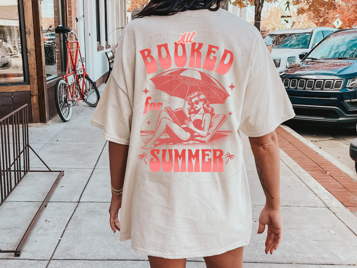 All Booked for Summer PNG, Retro Coastal Book Lover Graphic, Trendy Beach Shirt Design