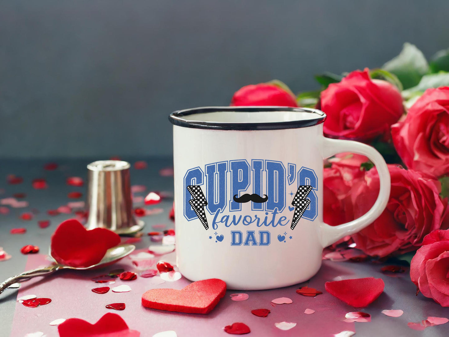 Cupid’s Favorite Dad PNG, Retro Valentine’s Day Father Graphic, Trendy Dad Shirt Design