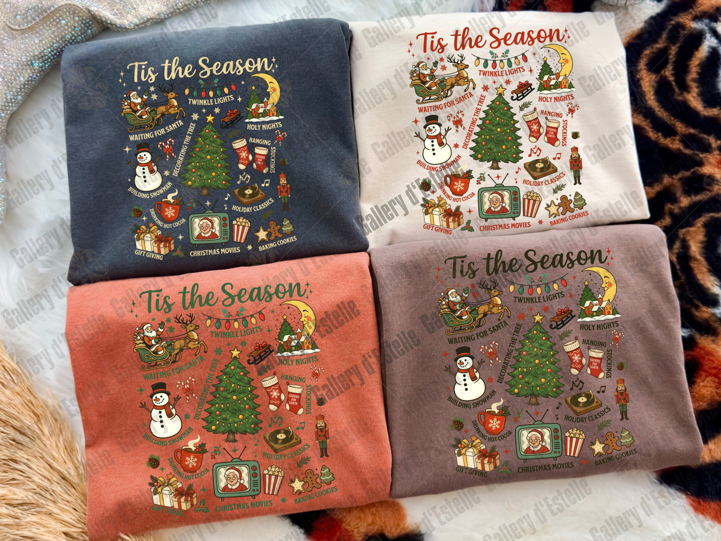 Christmas Collage PNG Bundle, Retro Holiday Sublimation Clipart, Trendy Christmas Shirt Graphic, Vintage Festive Digital Download