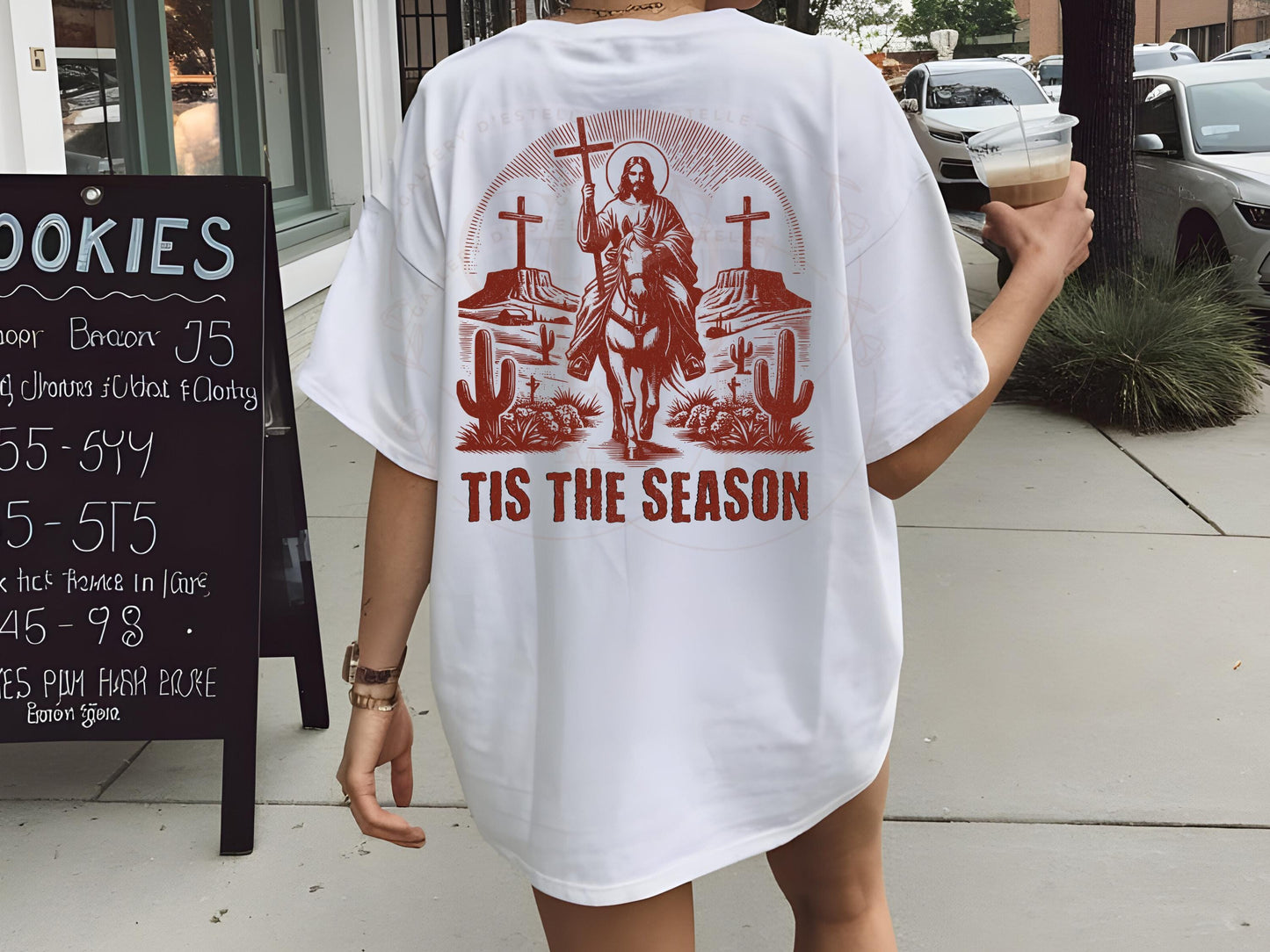 Tis the Season True Easter PNG, Vintage Western Christian Graphic, He is Risen Religious Jesus Christ Country Shirt Design