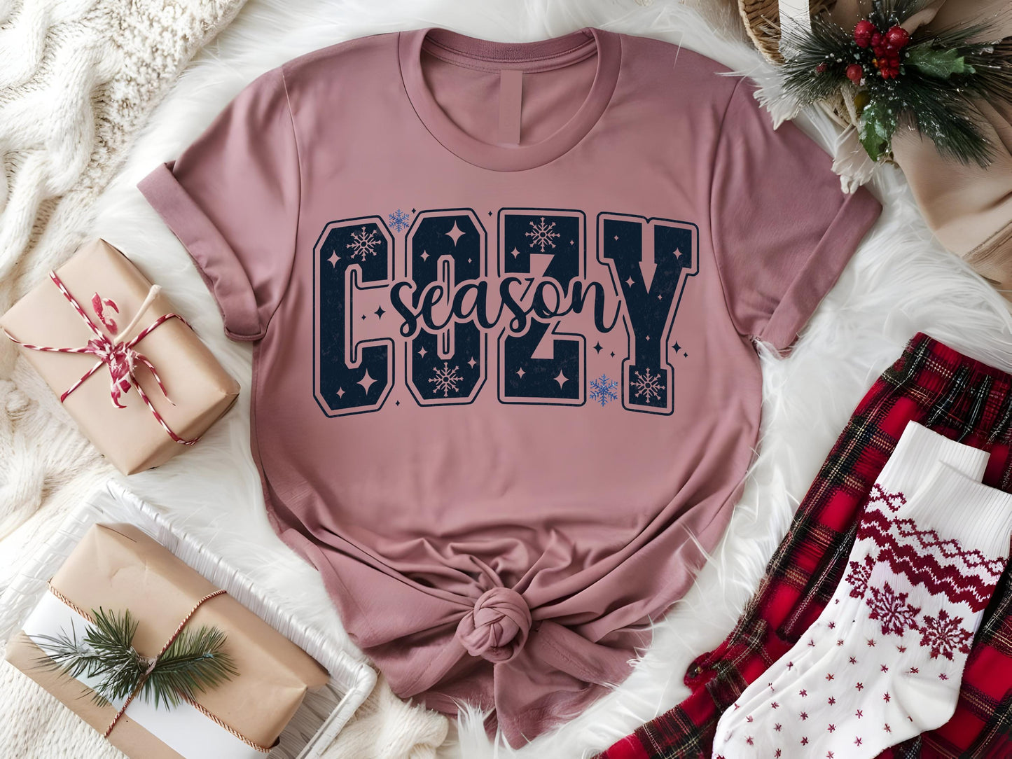 Cozy Season PNG Bundle, Retro Holiday Winter Design, Festive Clipart for Trendy Christmas Shirts DIY Crafts & Thoughtful Gifts