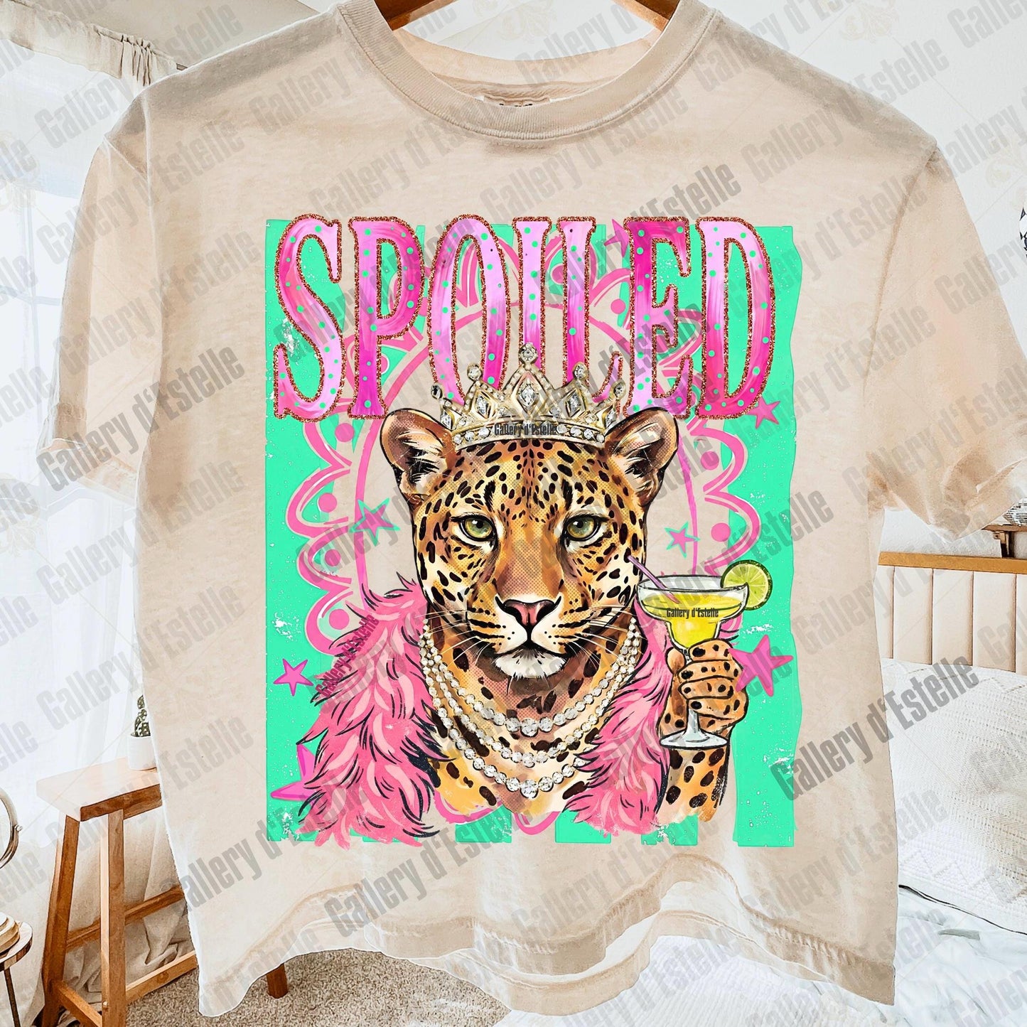 Preppy Spoiled Leopard PNG, Retro Boujee Cheetah Graphic, Trendy Sassy Boutique Shirt Design