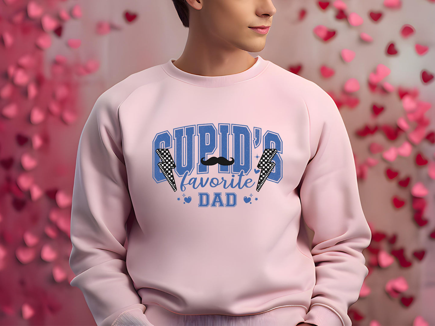 Cupid’s Favorite Dad PNG, Retro Valentine’s Day Father Graphic, Trendy Dad Shirt Design