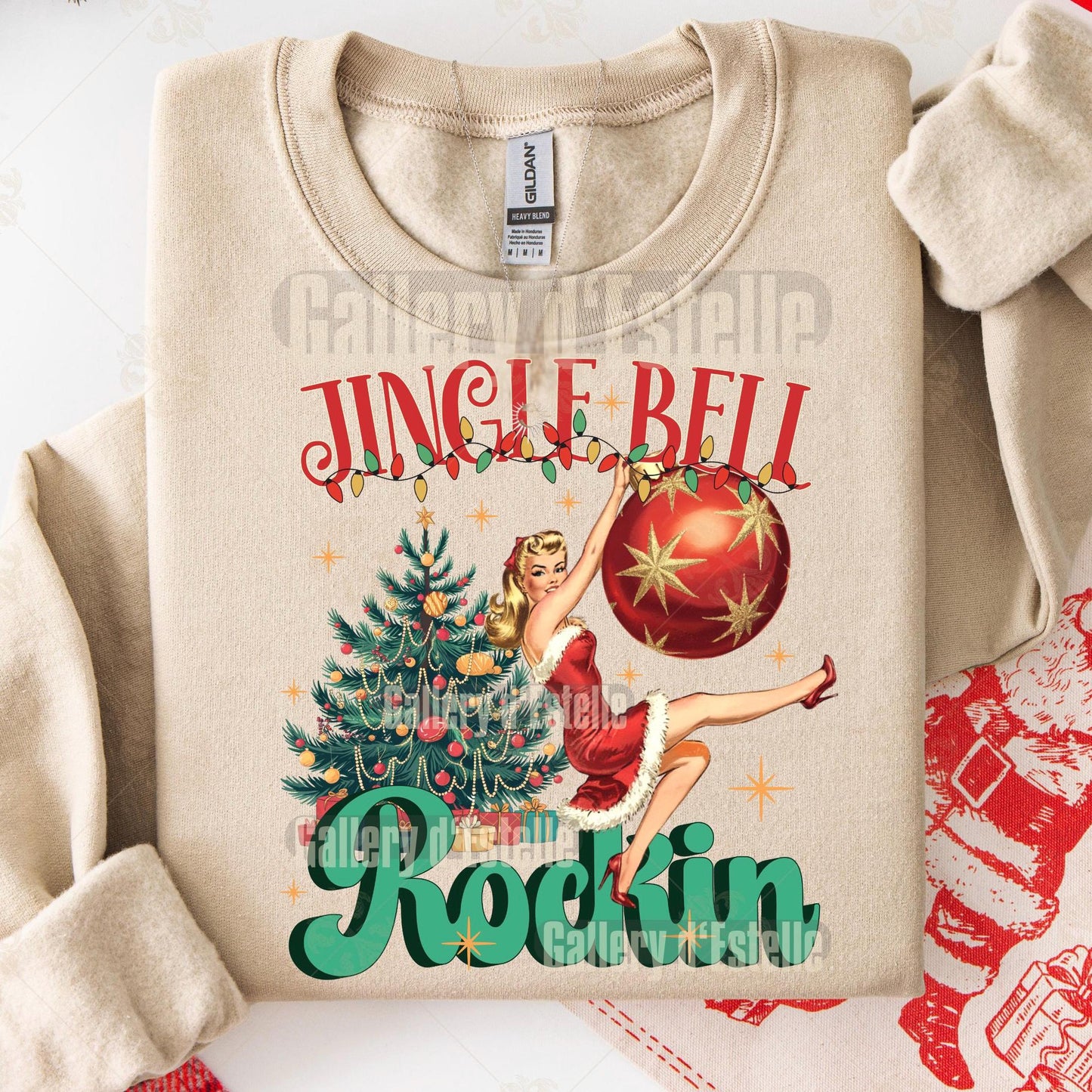 Retro Jingle Bell Rockin PNG, Nostalgic Vintage Christmas Graphic, Cute Holiday Shirt Design
