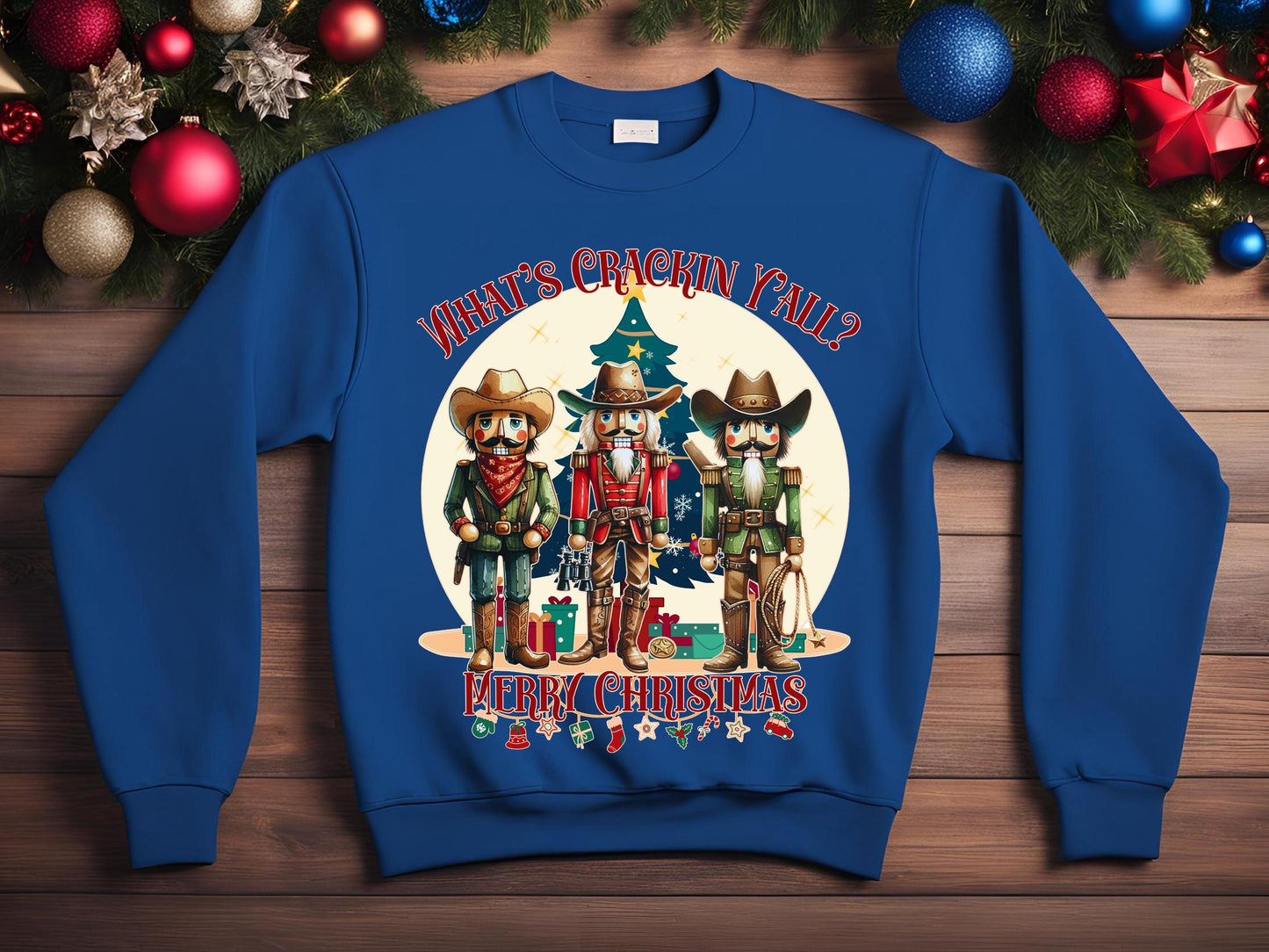 Cowboy Nutcracker PNG, Vintage Western Christmas Graphic, Festive Rodeo Country Shirt Design
