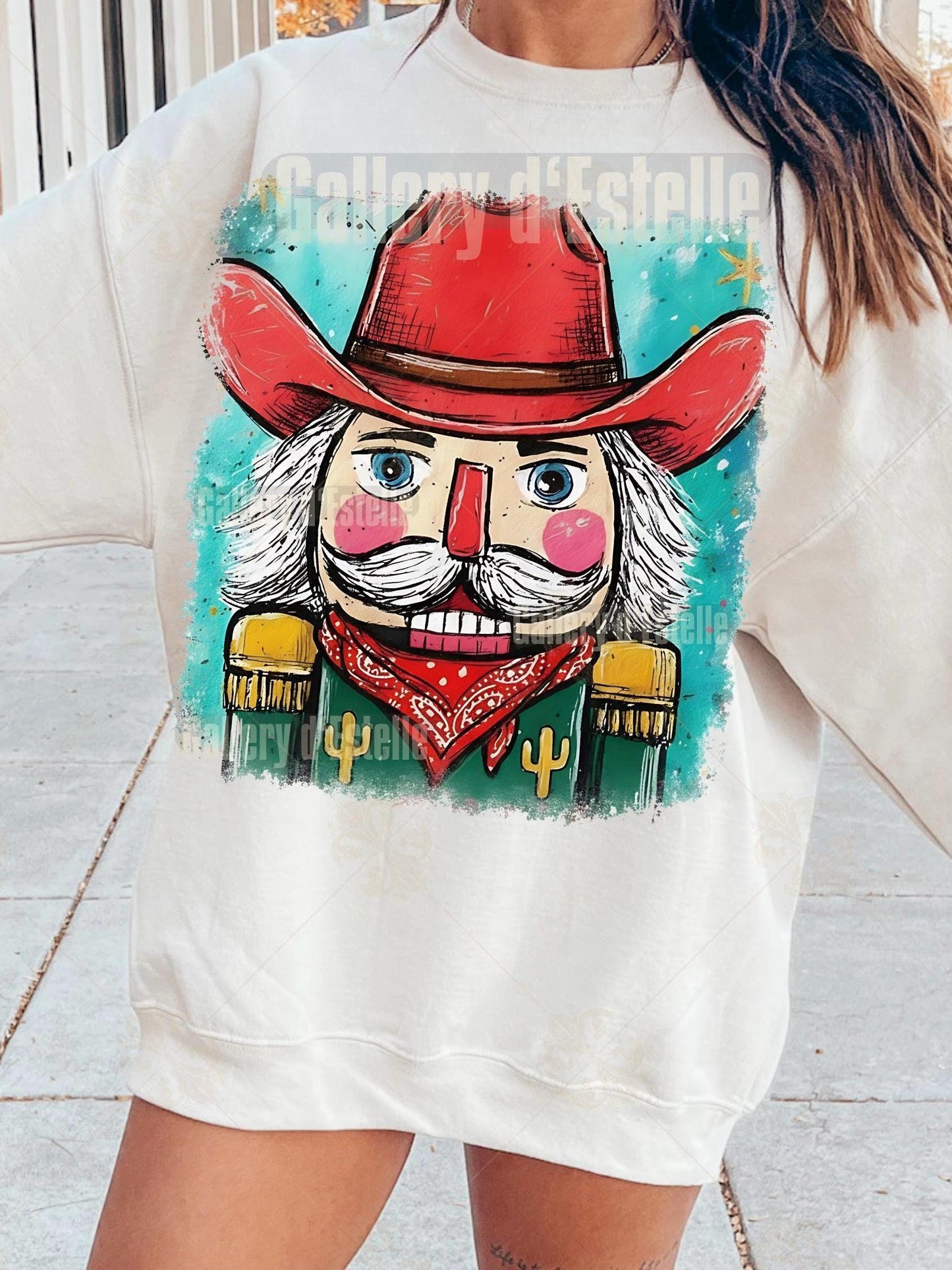 Western Nutcracker PNG, Retro Cowboy Christmas Graphic, Preppy Holiday Country Shirt Design