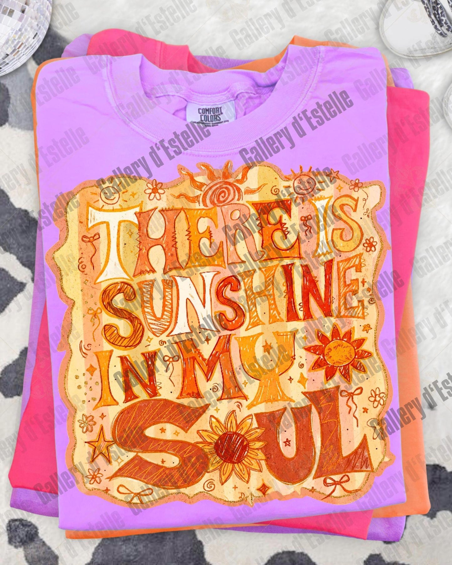 There is Sunshine in My Soul PNG, Retro Preppy Sun Graphic, Striped Beach Shirt Design