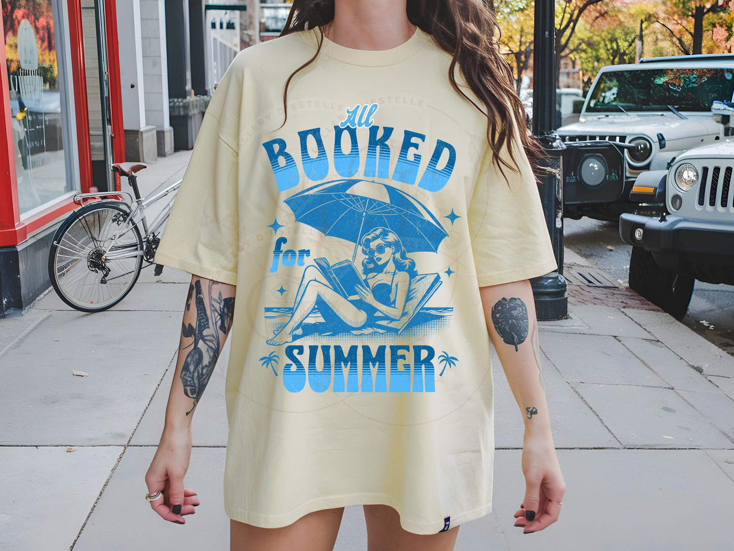 All Booked for Summer PNG, Retro Coastal Book Lover Graphic, Trendy Beach Shirt Design
