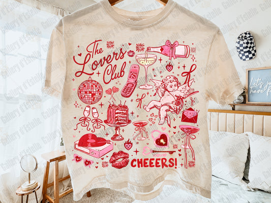 Coquette Lovers Club PNG, Retro Love Collage Graphic, Preppy Pink Cupid Art, Trendy Valentine Shirt Design