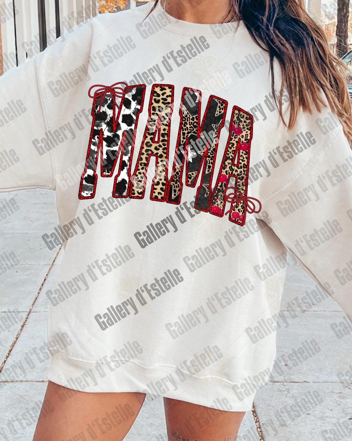 Edgy Western Mama PNG, Retro Leopard Cowgirl Graphic, Yallternative Country Mom Shirt Design