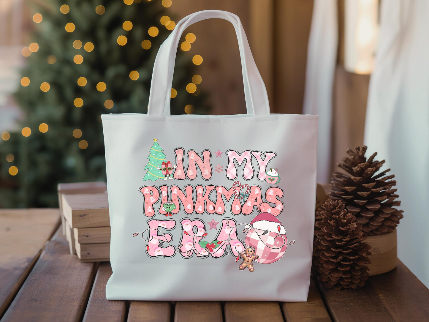 Pink Christmas PNG, In My Pinkmas Era Graphic, Retro Festive Pink Sublimation, Coquette Holiday Shirt Design