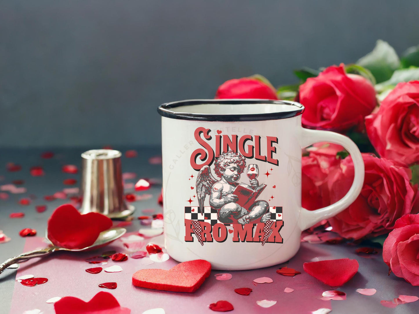 Single Pro Max PNG, Funny Retro Cool Cupid Graphic, Trendy Anti-Valentine’s Shirt Design