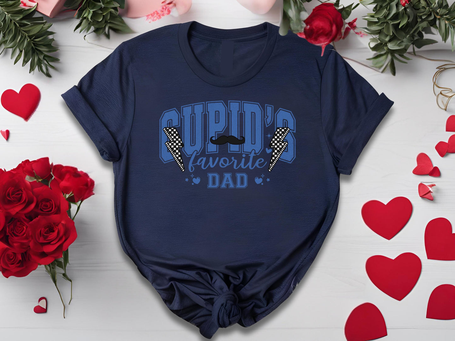 Cupid’s Favorite Dad PNG, Retro Valentine’s Day Father Graphic, Trendy Dad Shirt Design