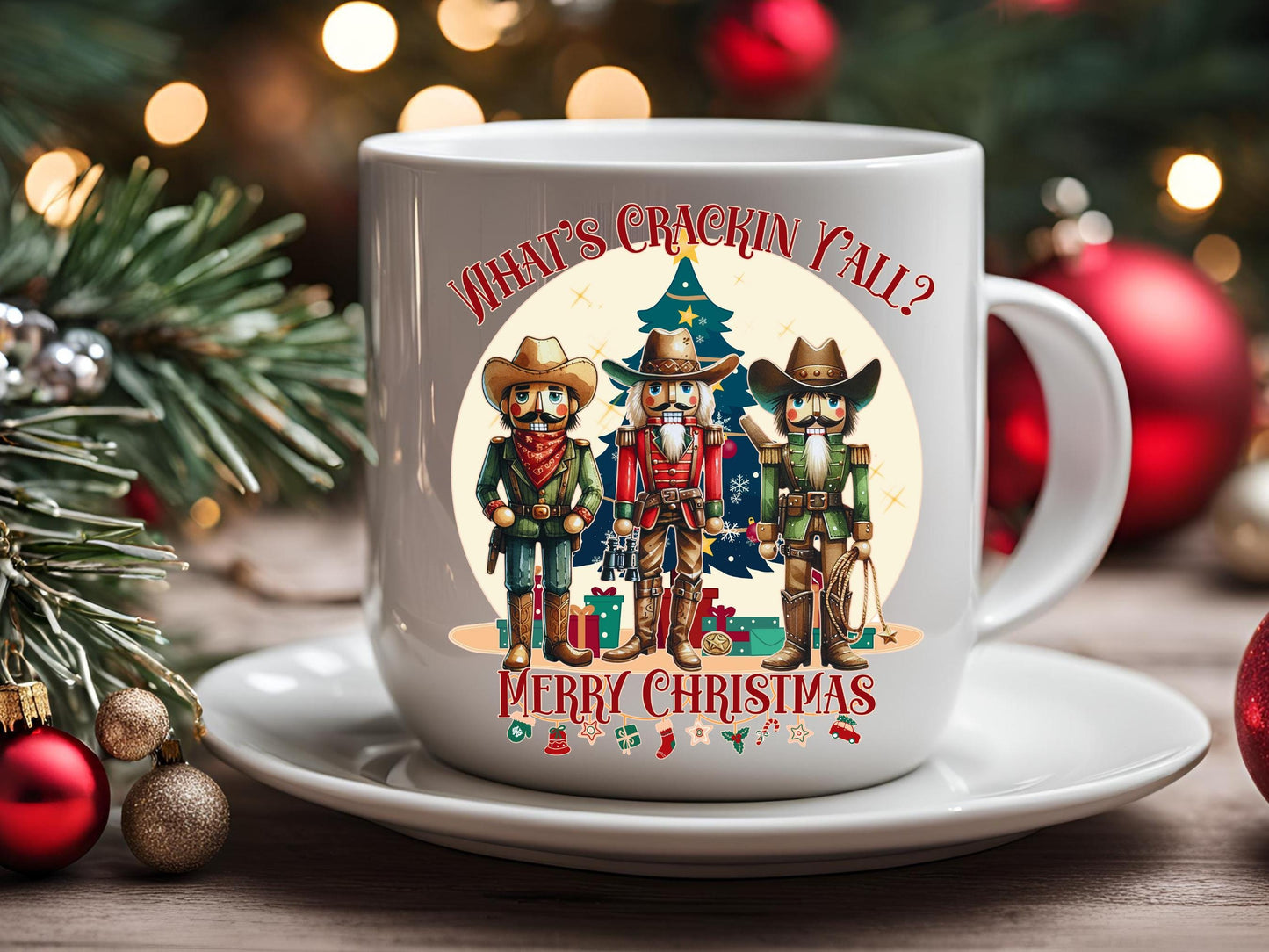 Cowboy Nutcracker PNG, Vintage Western Christmas Graphic, Festive Rodeo Country Shirt Design