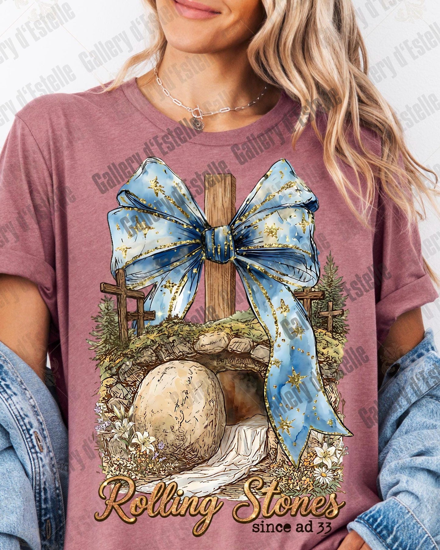 Rolling the Stone Easter PNG, Retro Christian Resurrection Graphic, Vintage Religious Art, Coquette Faith Shirt Design.