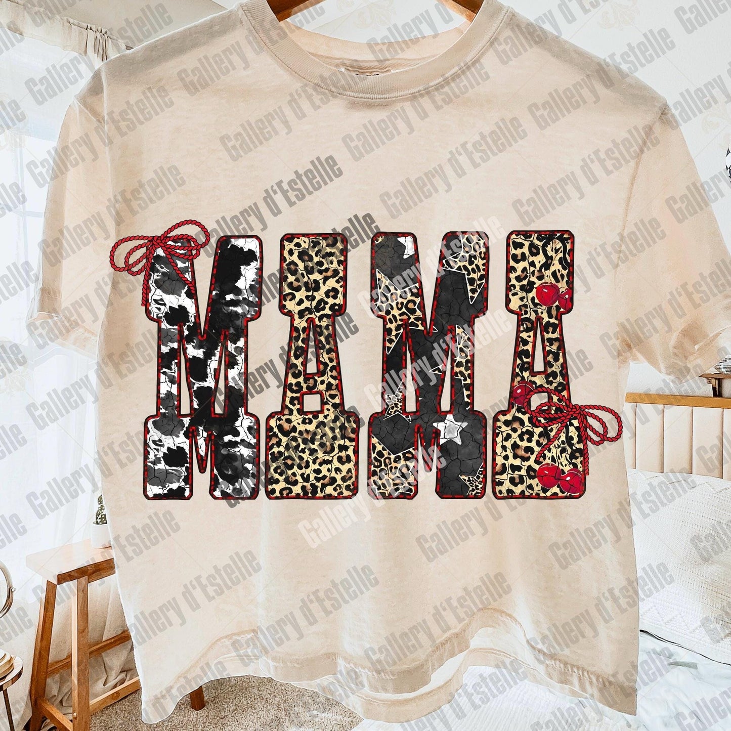 Edgy Western Mama PNG, Retro Leopard Cowgirl Graphic, Yallternative Country Mom Shirt Design