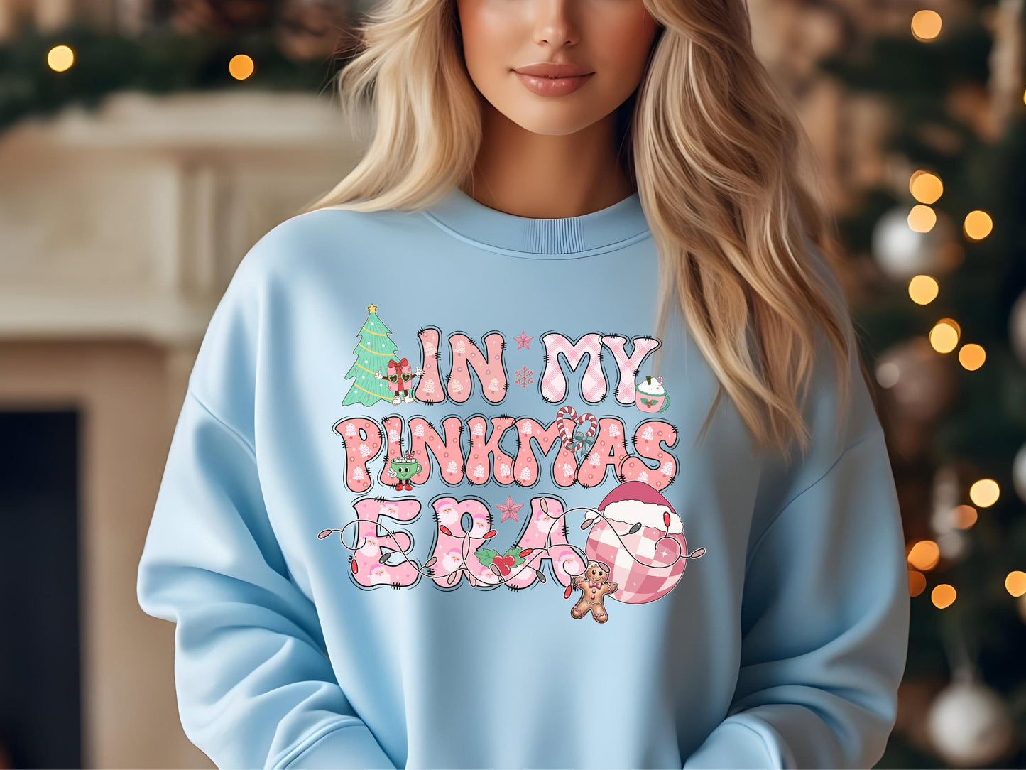 Pink Christmas PNG, In My Pinkmas Era Graphic, Retro Festive Pink Sublimation, Coquette Holiday Shirt Design