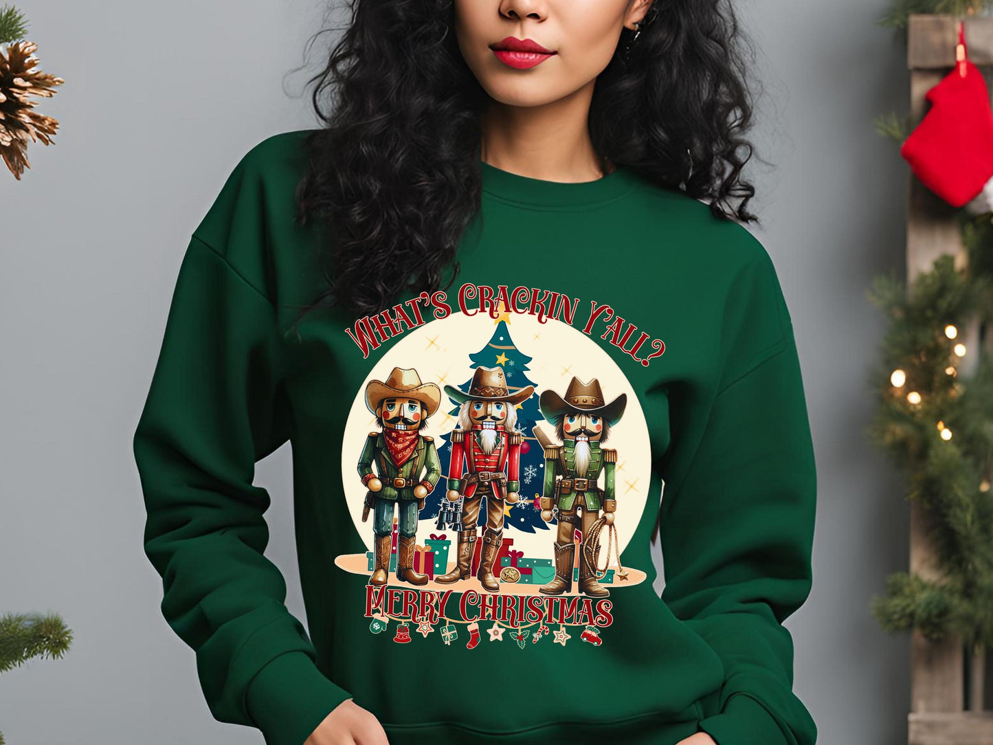 Cowboy Nutcracker PNG, Vintage Western Christmas Graphic, Festive Rodeo Country Shirt Design