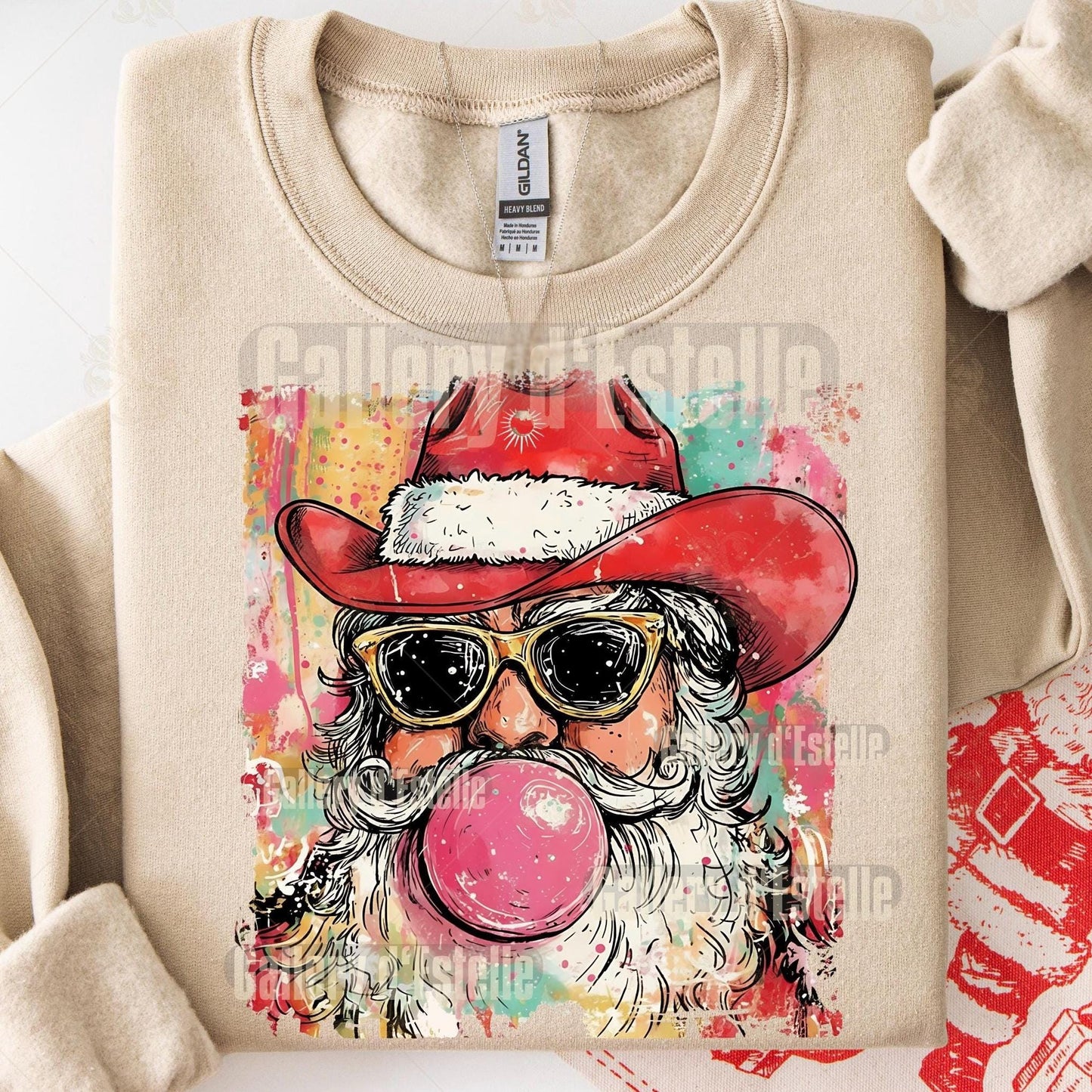 Western Santa PNG, Festive Cowboy Christmas Graphic, Preppy Holiday Country Shirt Design