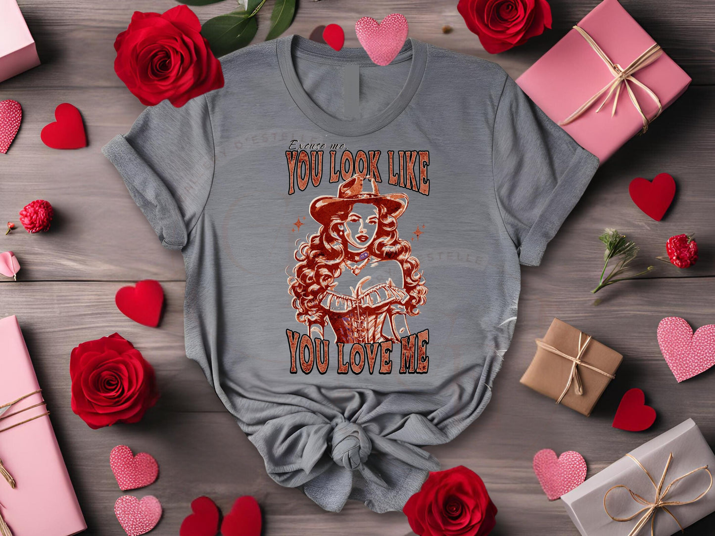 You look Like you Love Me Western PNG, Rustic Wild West Cowgirl Graphic, Trendy Valentines Country Shirt Design