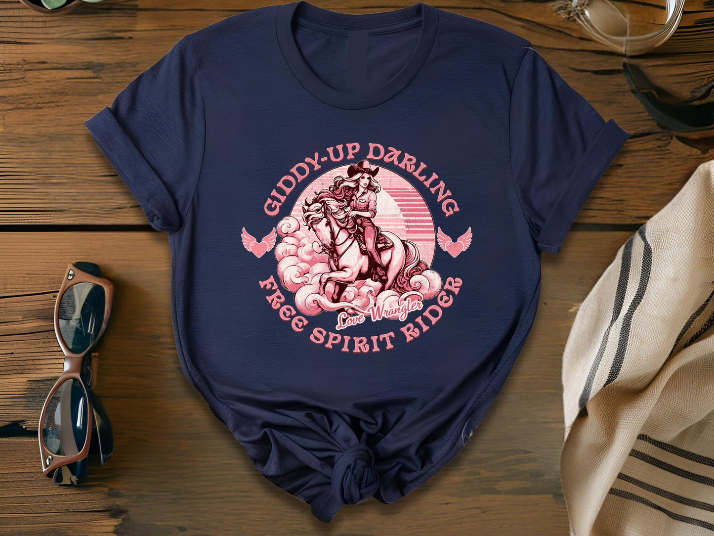 Giddy Up Darling PNG, Vintage Western Cowgirl Graphic, Coquette Country Shirt Rodeo Design