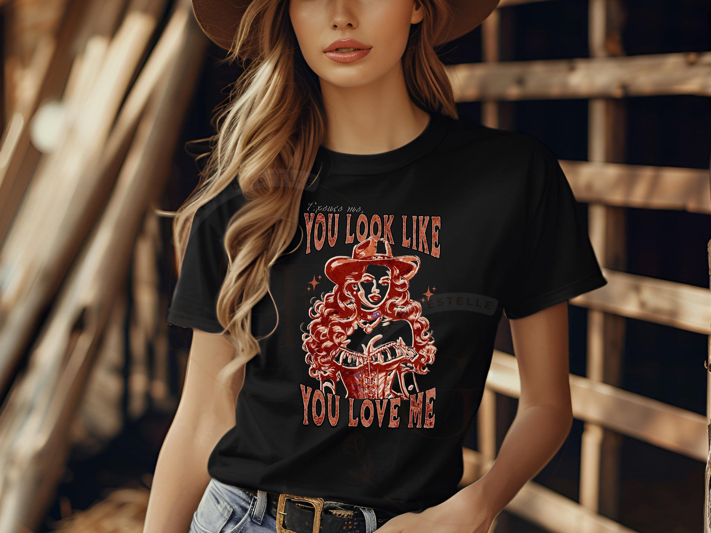 You look Like you Love Me Western PNG, Rustic Wild West Cowgirl Graphic, Trendy Valentines Country Shirt Design