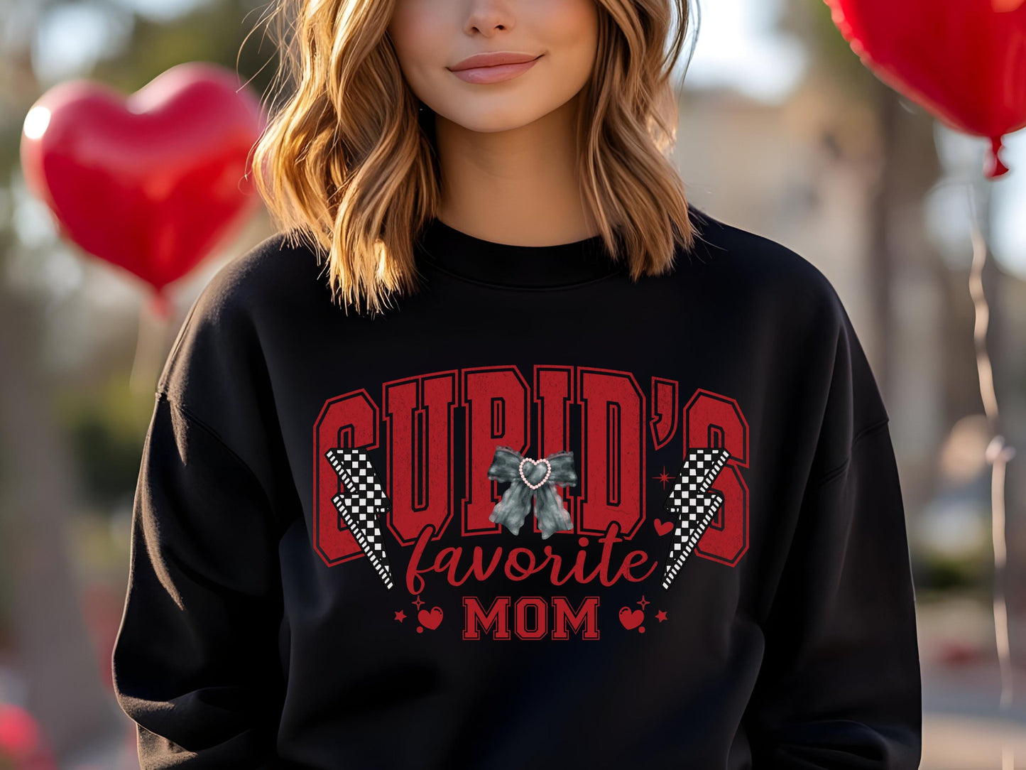 Cupid's Favorite Mom PNG, Retro Coquette Valentine Mama Graphic, Trendy Mother Shirt Design