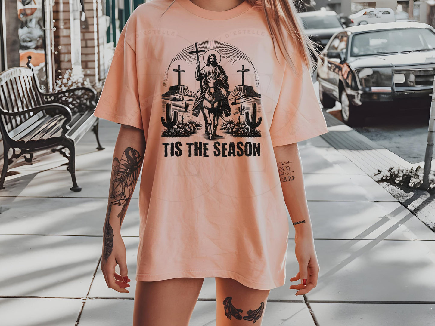 Tis the Season True Easter PNG, Vintage Western Christian Graphic, He is Risen Religious Jesus Christ Country Shirt Design